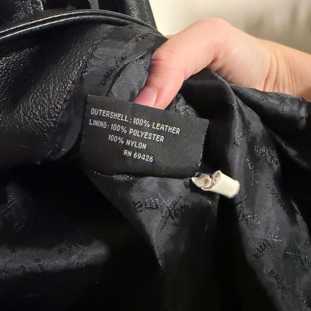 Vintage Wilson’s Maxima y2k leather cropped trench coat size small - Picture 8 of 8